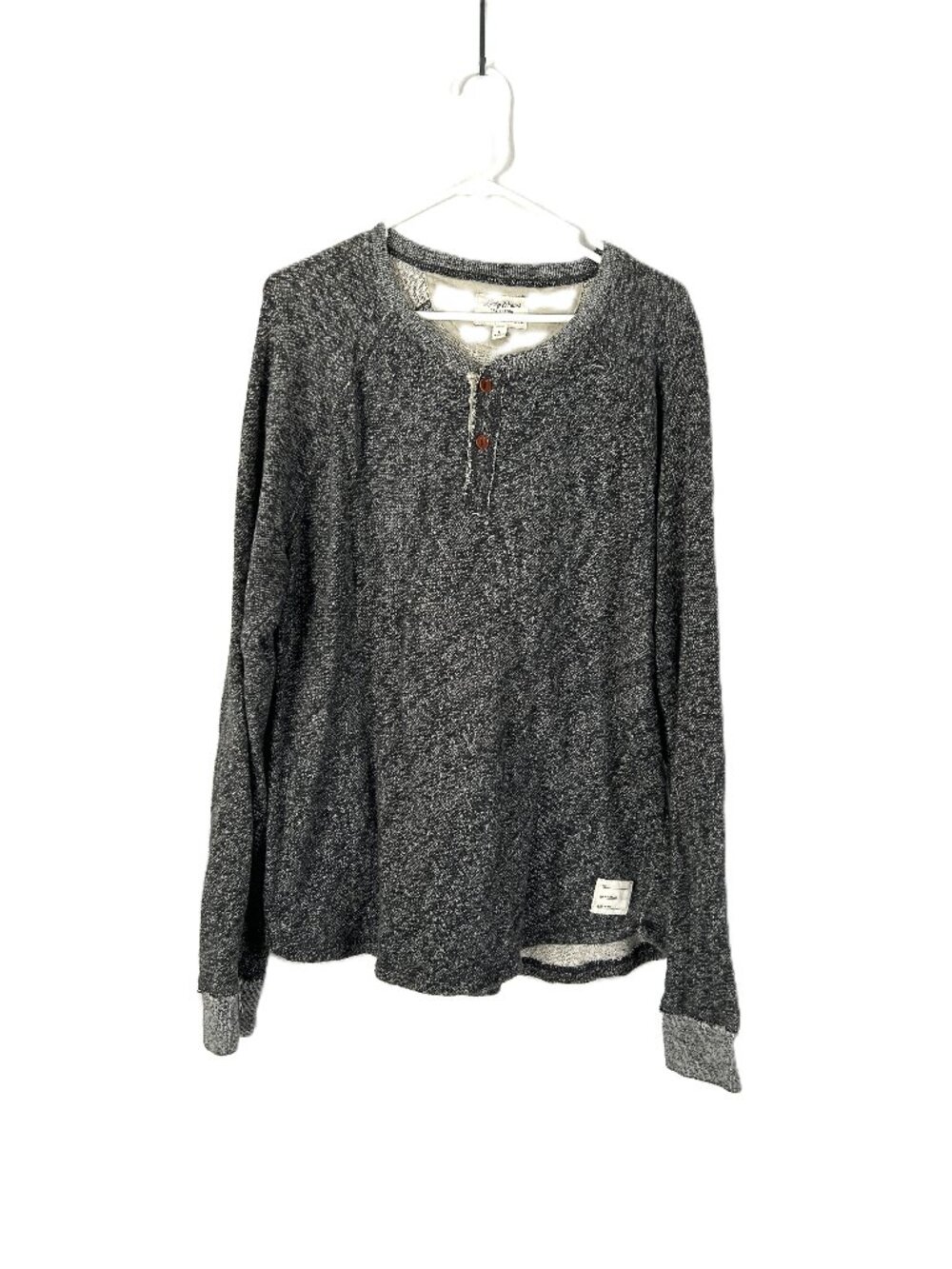 Lucky Brand Softest Knitwear Henley Shirt L Grey Label